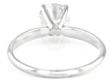 14k White Gold 1.10ct Round White IGI Certified Lab-Grown Diamond Solitaire Ring F/VS1