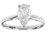 14k White Gold Pear Shape White IGI Certified Lab-Grown Diamond Solitaire Ring 1.10ct F/VS1