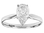 14k White Gold Pear Shape White IGI Certified Lab-Grown Diamond Solitaire Ring 1.10ct F/VS1