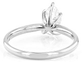 Certified Pear Shape White Lab-Grown Diamond F VS1 14K White Gold Solitaire Ring 1.10ct