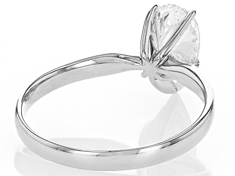 14k White Gold Pear Shape White IGI Certified Lab-Grown Diamond Solitaire Ring 1.10ct F/VS1