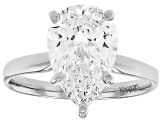 14k White Gold Pear Shape White IGI Certified Lab-Grown Diamond Solitaire Ring 2.00ct F/VS1