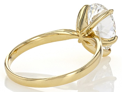 14k Yellow Gold Pear Shape White IGI Certified Lab-Grown Diamond Solitaire Ring 2.00ct F/VS1