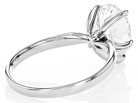 14k White Gold Pear Shape White IGI Certified Lab-Grown Diamond Solitaire Ring 3.00ct F/VS1