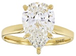 14k Yellow Gold Pear Shape White IGI Certified Lab-Grown Diamond Solitaire Ring 3.00ct F/VS1