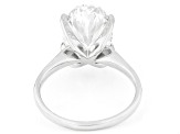 Certified Oval White Lab-Grown Diamond F VS1 14K White Gold Solitaire Ring 5.00ct