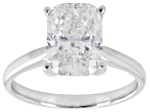 Certified Cushion White Lab-Grown Diamond F VS1 14K White Gold Solitaire Ring 3.00ct