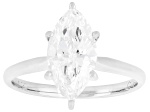 Certified Marquise White Lab-Grown Diamond F VS1 14K White Gold Solitaire Ring 2.00ct