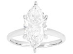 Certified Marquise White Lab-Grown Diamond F VS1 14K White Gold Solitaire Ring 3.00ct