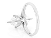 Certified Marquise White Lab-Grown Diamond F VS1 14K White Gold Solitaire Ring 3.00ct