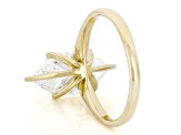 Certified Marquise White Lab-Grown Diamond F VS1 14K Yellow Gold Solitaire Ring 3.00ct