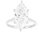Certified Marquise White Lab-Grown Diamond F VS1 14K White Gold Solitaire Ring 4.00ct