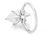 Certified Marquise White Lab-Grown Diamond F VS1 14K White Gold Solitaire Ring 4.00ct