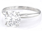 14k White Gold 2.00ct Round White IGI Certified Lab-Grown Diamond Solitaire Ring F/VS1