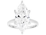 Certified Marquise White Lab-Grown Diamond F VS1 14K White Gold Solitaire Ring 5.00ct