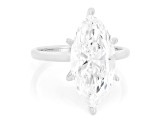 Certified Marquise White Lab-Grown Diamond F VS1 14K White Gold Solitaire Ring 5.00ct
