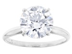 14k White Gold 3.00ct Round White IGI Certified Lab-Grown Diamond Solitaire Ring F/VS1