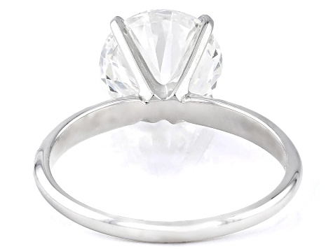 14k White Gold 3.00ct Round White IGI Certified Lab-Grown Diamond Solitaire Ring F/VS1