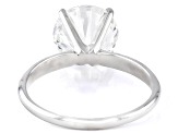 14k White Gold 3.00ct Round White IGI Certified Lab-Grown Diamond Solitaire Ring F/VS1