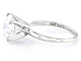 14k White Gold 4.00ct Round White IGI Certified Lab-Grown Diamond Solitaire Ring F/VS1