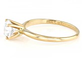 14k Yellow Gold 1.10ct Round White IGI Certified Lab-Grown Diamond Solitaire Ring F/VS1