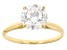 14k Yellow Gold 2.00ct Round White IGI Certified Lab-Grown Diamond Solitaire Ring F/VS1