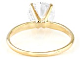 14k Yellow Gold 2.00ct Round White IGI Certified Lab-Grown Diamond Solitaire Ring F/VS1