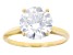 14k Yellow Gold 3.00ct Round White IGI Certified Lab-Grown Diamond Solitaire Ring F/VS1