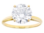 14k Yellow Gold 3.00ct Round White IGI Certified Lab-Grown Diamond Solitaire Ring F/VS1