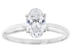 14k White Gold 1.10ct Oval White IGI Certified Lab-Grown Diamond Solitaire Ring F/VS1