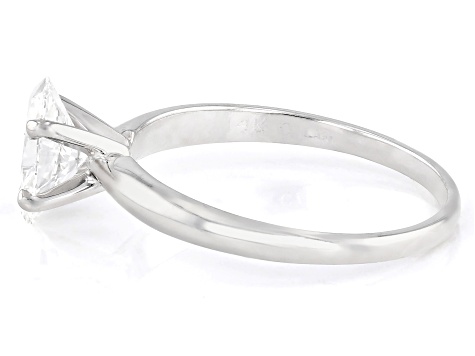 14k White Gold 1.10ct Oval White IGI Certified Lab-Grown Diamond Solitaire Ring F/VS1