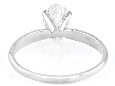 14k White Gold 1.10ct Oval White IGI Certified Lab-Grown Diamond Solitaire Ring F/VS1