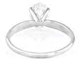 14k White Gold 1.10ct Oval White IGI Certified Lab-Grown Diamond Solitaire Ring F/VS1