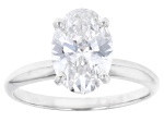 14k White Gold 2.00ct Oval White IGI Certified Lab-Grown Diamond Solitaire Ring F/VS1