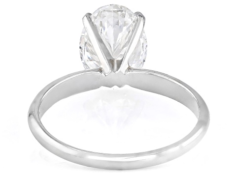 14k White Gold 2.00ct Oval White IGI Certified Lab-Grown Diamond Solitaire Ring F/VS1
