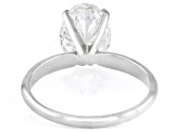 14k White Gold 2.00ct Oval White IGI Certified Lab-Grown Diamond Solitaire Ring F/VS1