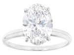 14k White Gold 3.00ct Oval White IGI Certified Lab-Grown Diamond Solitaire Ring F/VS1