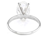 14k White Gold 3.00ct Oval White IGI Certified Lab-Grown Diamond Solitaire Ring F/VS1