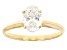 14k Yellow Gold 1.10ct Oval White IGI Certified Lab-Grown Diamond Solitaire Ring F/VS1