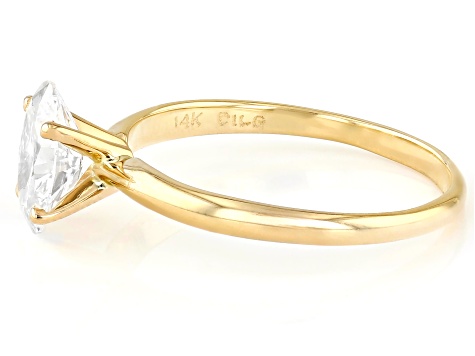 14k Yellow Gold 1.10ct Oval White IGI Certified Lab-Grown Diamond Solitaire Ring F/VS1