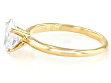 14k Yellow Gold 1.10ct Oval White IGI Certified Lab-Grown Diamond Solitaire Ring F/VS1
