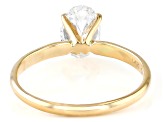 14k Yellow Gold 1.10ct Oval White IGI Certified Lab-Grown Diamond Solitaire Ring F/VS1