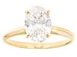 14k Yellow Gold 2.00ct Oval White IGI Certified Lab-Grown Diamond Solitaire Ring F/VS1