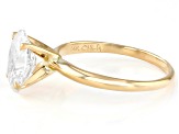 14k Yellow Gold 2.00ct Oval White IGI Certified Lab-Grown Diamond Solitaire Ring F/VS1