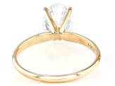 14k Yellow Gold 2.00ct Oval White IGI Certified Lab-Grown Diamond Solitaire Ring F/VS1