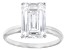 14k White Gold 4.00ct Emerald Cut White IGI Certified Lab-Grown Diamond Solitaire Ring F/VS1