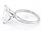 14k White Gold 4.00ct Emerald Cut White IGI Certified Lab-Grown Diamond Solitaire Ring F/VS1