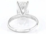 14k White Gold 4.00ct Emerald Cut White IGI Certified Lab-Grown Diamond Solitaire Ring F/VS1