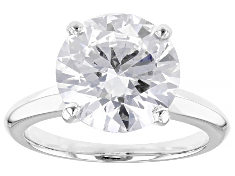 14k White Gold Round White IGI Certified Lab-Grown Diamond Solitaire Ring 5.00ct F/VS1