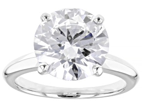 14k White Gold Round White IGI Certified Lab-Grown Diamond Solitaire Ring 5.00ct F/VS1